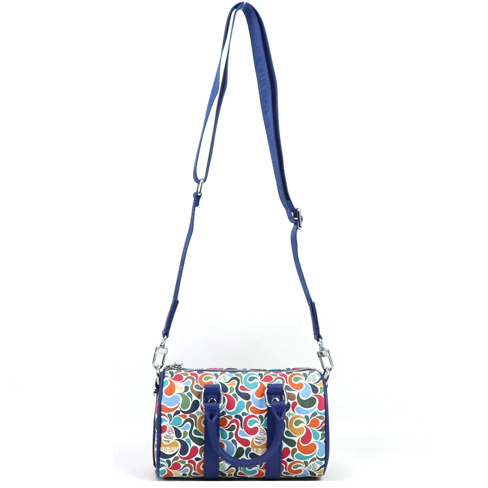 

Gorfia Fashion Women's Genuine Leather Boston Bag Colorful Swirl Print Travel Shopping Daily Trend Shoulder Bag Crossbody Bag