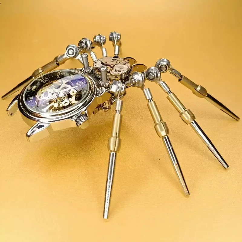 Mechanical Spider Model Boys Gift Exquisite Ornament Hollow Mechanical Watch Black Widow Model Toy Cool Figure