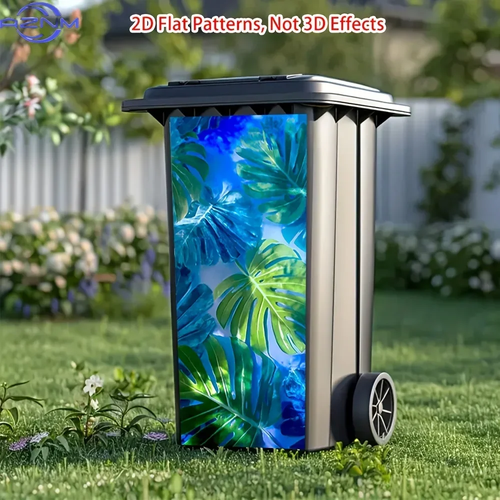 2D Print Pattern Decor Decal Creative Makeover Ornament for Home Indoor Garbage Bin