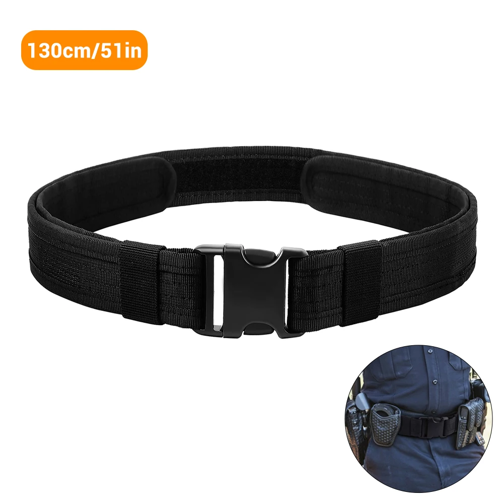 Tactical Belt 1.5inch Duty Web Belt 130cm 600D Nylon Adjustable Waist Support Load Bearing Combat Belt Outdoor Camping Hiking