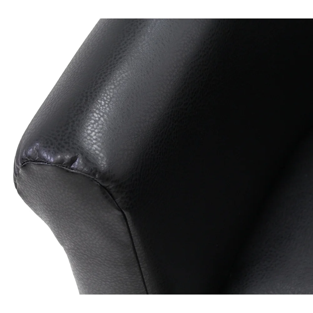 كرسي دلو من الجلد الصناعي، مقعد مبطن منجد حديث، تصميم دائري بدون أدوات، مكتب صالة غرفة النوم