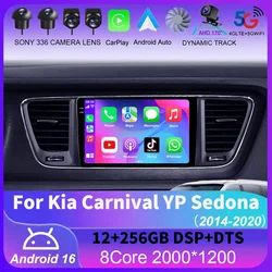 Android 16 Carplay Auto For Kia Carnival YP Sedona 2014 2015 2017 2018 -2020 Multimedia Car Radio Player WIFI+4G DSP Stereo 2 Di