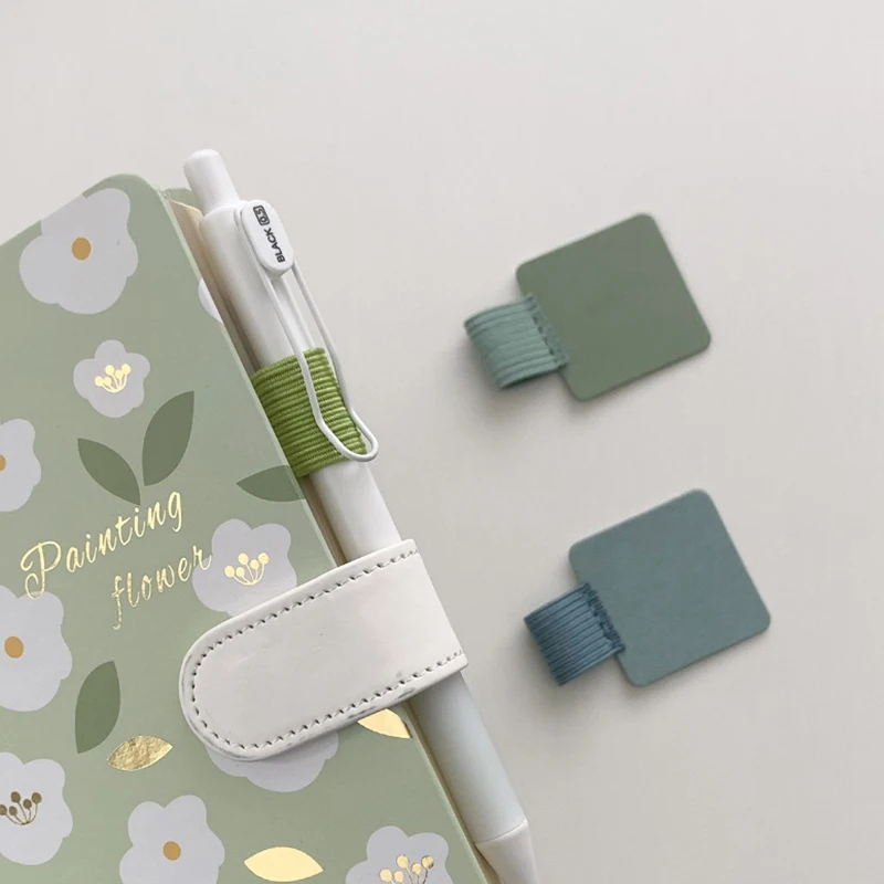 حلقات القلم أصحاب قلم رصاص ذاتية اللصق بولي Leather وسادة جلدية ل ستايلس قلم رصاص كتب أجهزة الكمبيوتر المحمولة مكافحة خسر المضادة للسقوط حلقات مرنة #5