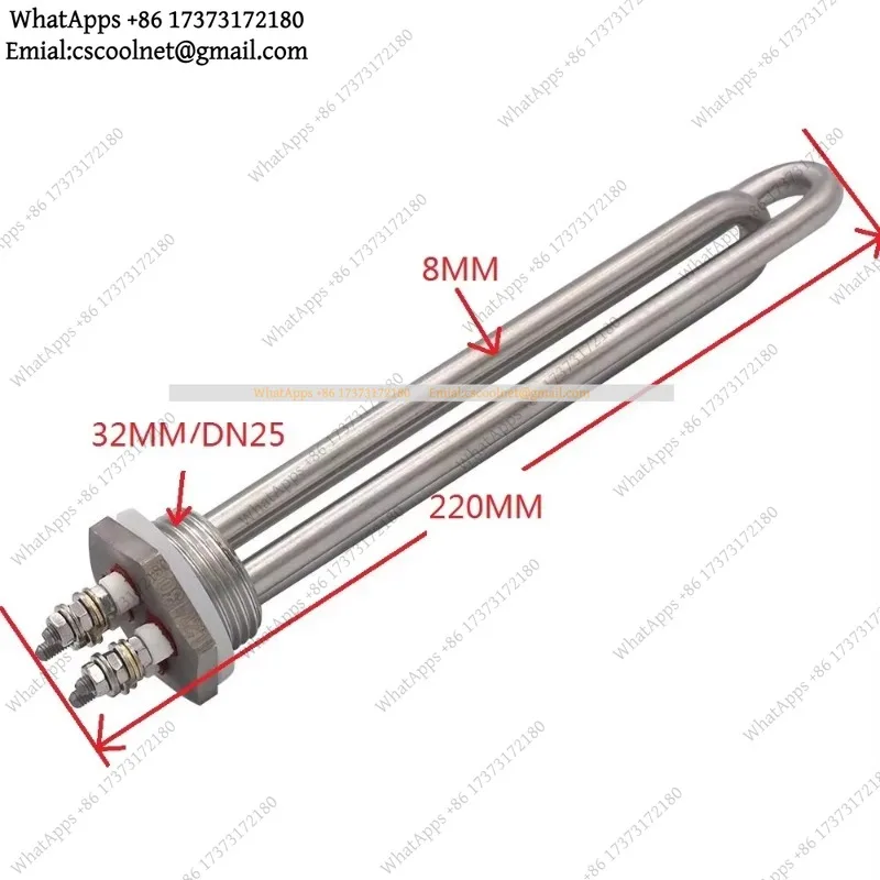 JS03 DC Solar Water Heater 48V 3000W 1500W 1200W 900W 600W DN25 Immersion Heating Element 1