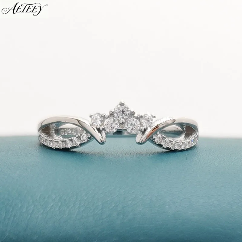 AETEEY S925 Silver Minimalist Ring Niche Light Luxury Elegant Stackable Women Finger Jewelry