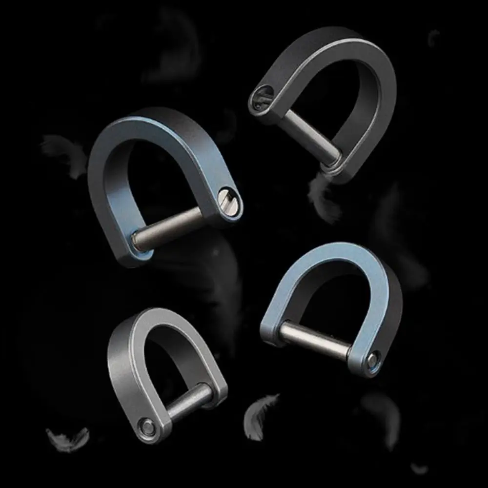 티타늄 합금 버클 D형 스테이플 말굽 카라비너 샤클 키링 아웃도어 팔찌 버클 아웃도어 액세서리