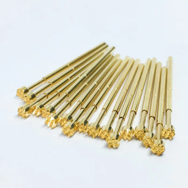 

P100-H P100-H2 PCB Test Spring Test Pin Probe TestTool 33.35mm 1.36mm 1.50mm Nickel Plating Gold Plating Serrated Needle Pogopin