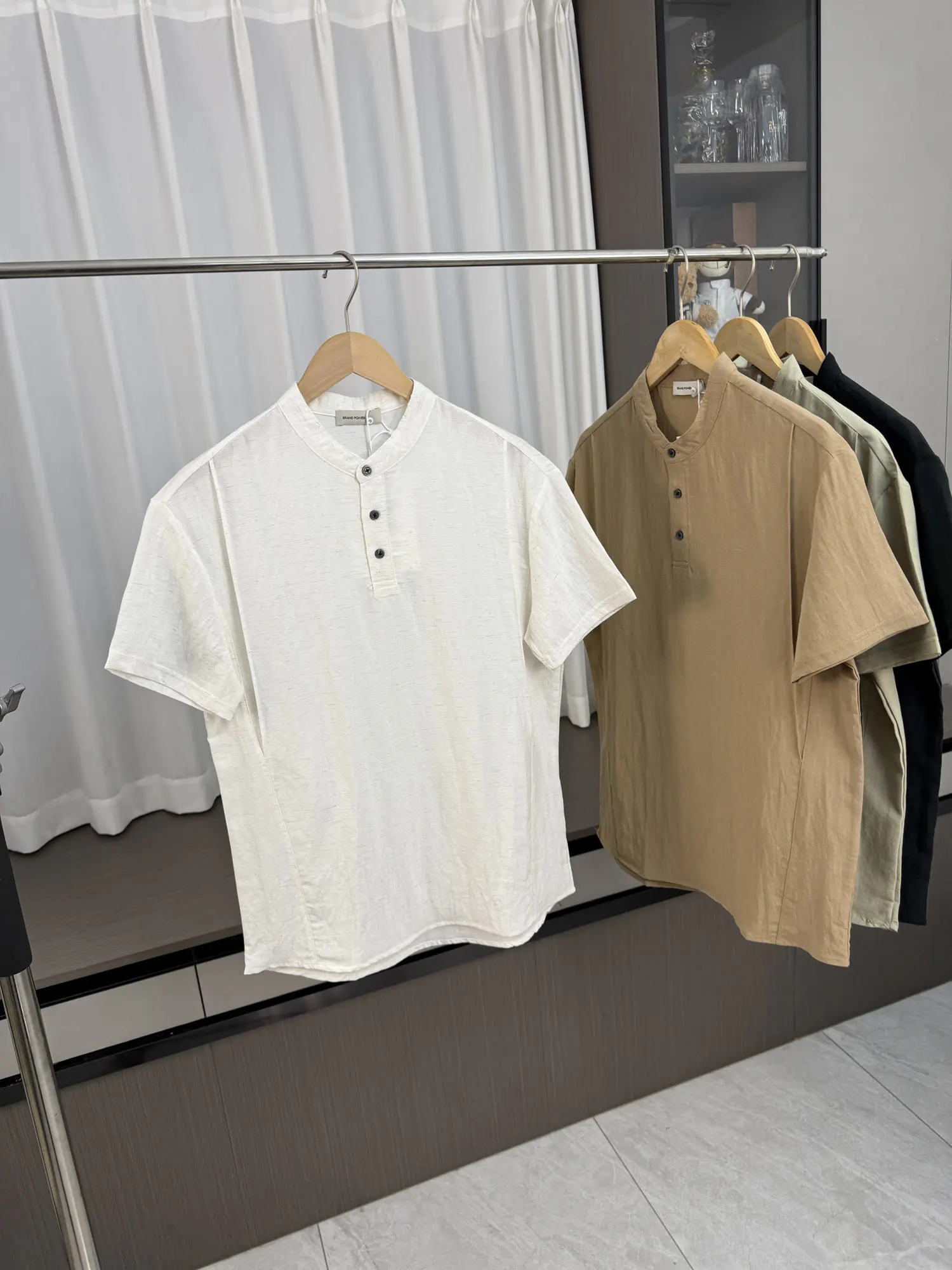 

Серия карт Minui Card Reputation! Смесь лиоцелла! Мужская тонкая дышащая универсальная повседневная рубашка с капюшоном, модная