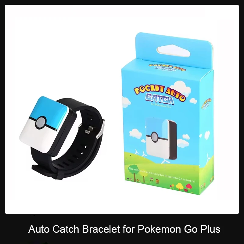 New Auto Catch Bracelet for Pokemon Go Plus Bluetooth Rechargeable Square Bracelet Wristband for Android IOS