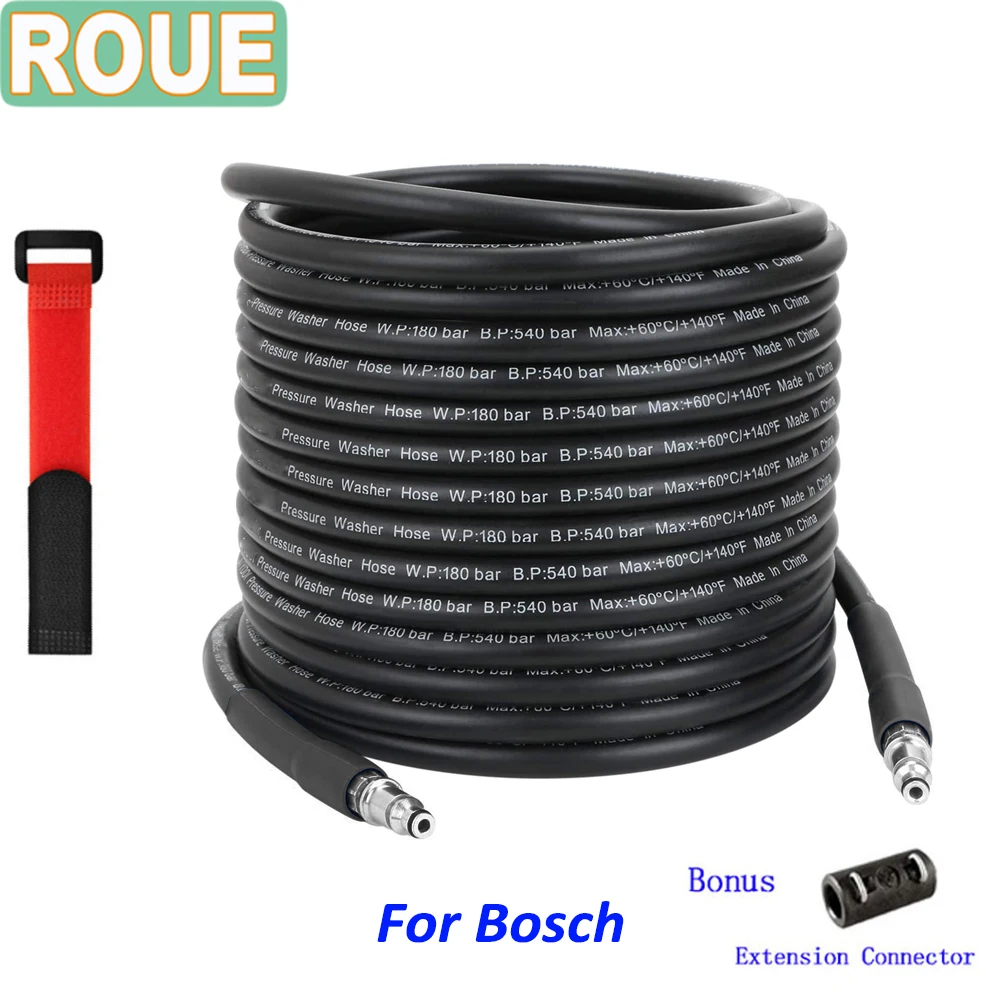 ROUE 6-15m High Pressure Washer Hose Car Washer Extension Hose for Bosch/Baide