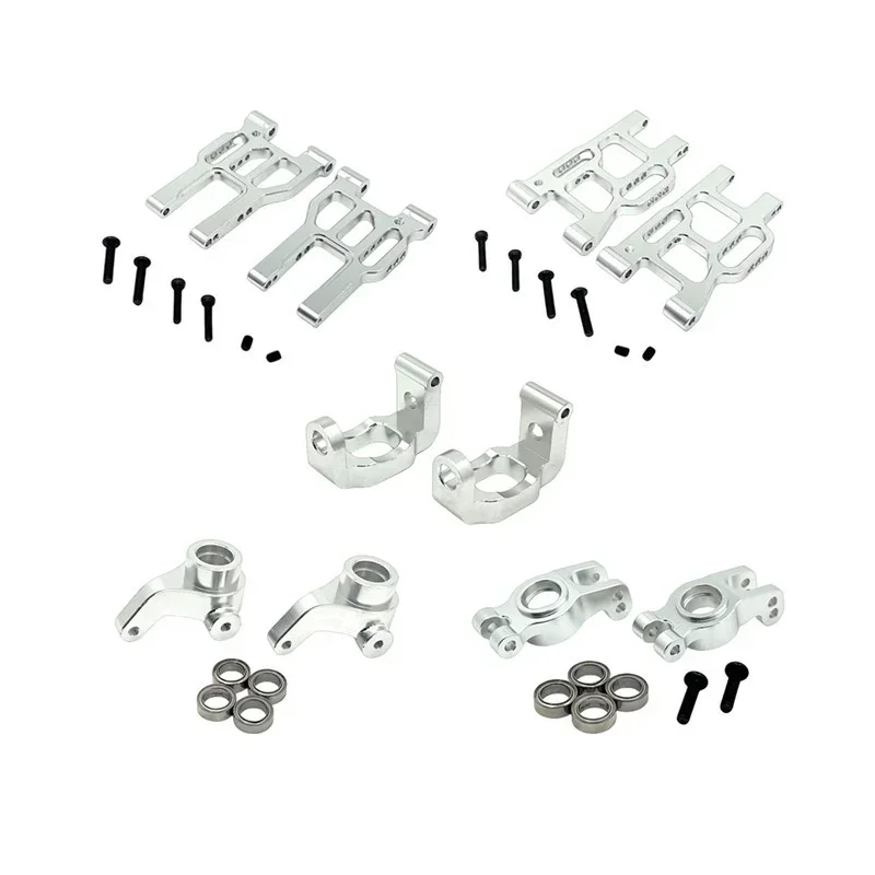 

FOR MJX Hyper Go 10303 10304 Metal Steering Cup Hub Carrier Steering Assembly Swing Arm Set 1/10 RC Car Upgrade Parts Accessorie