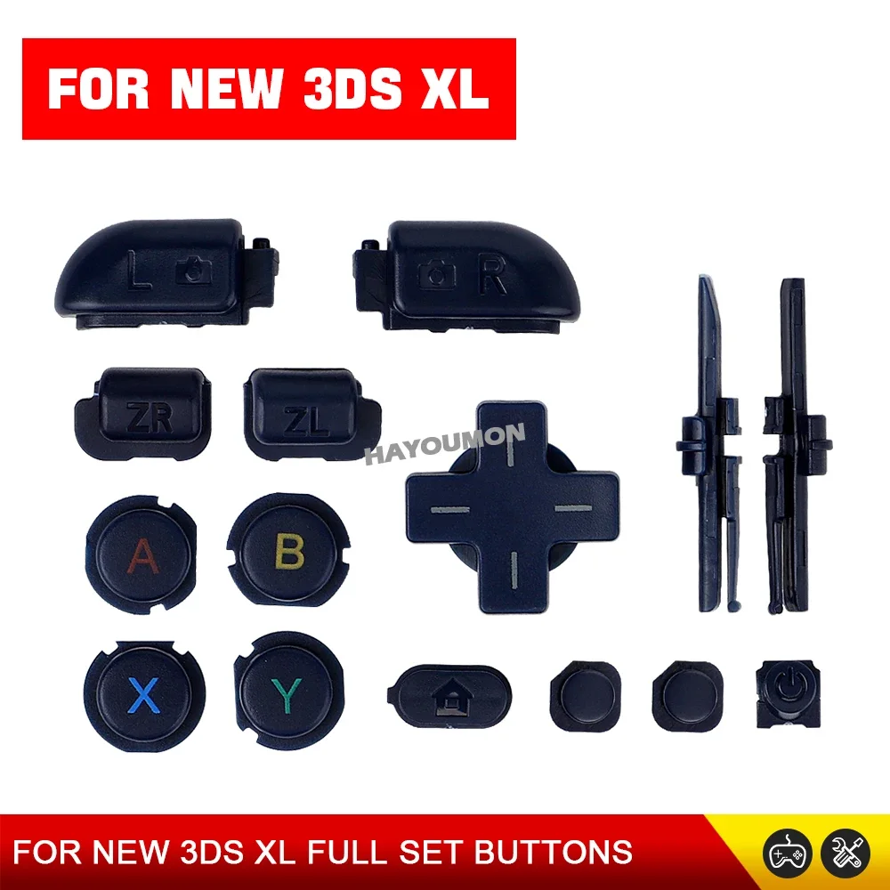 5 Farben ABXY Komplettset für NEW 3DS LL Kreuztasten Richtungspfeiltasten D-Pad Ein/Aus-Tasten für NEW 3DS XL Spielkonsole – Detail 16