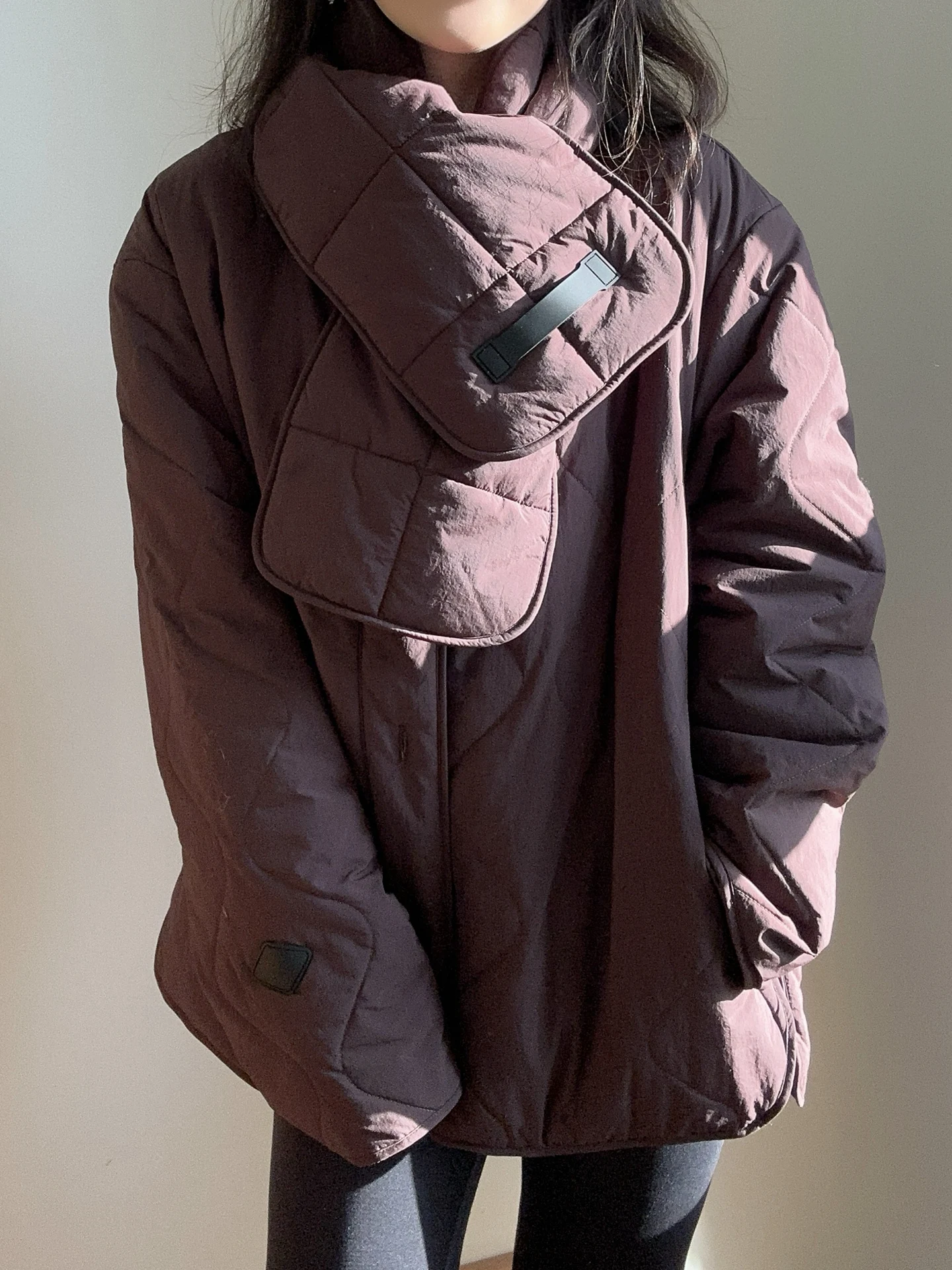 

Detachable Scarf High End New Snowflake Efficient Warm Velvet round Ne Diamond Stitching Cotton Jaet Women's Faion