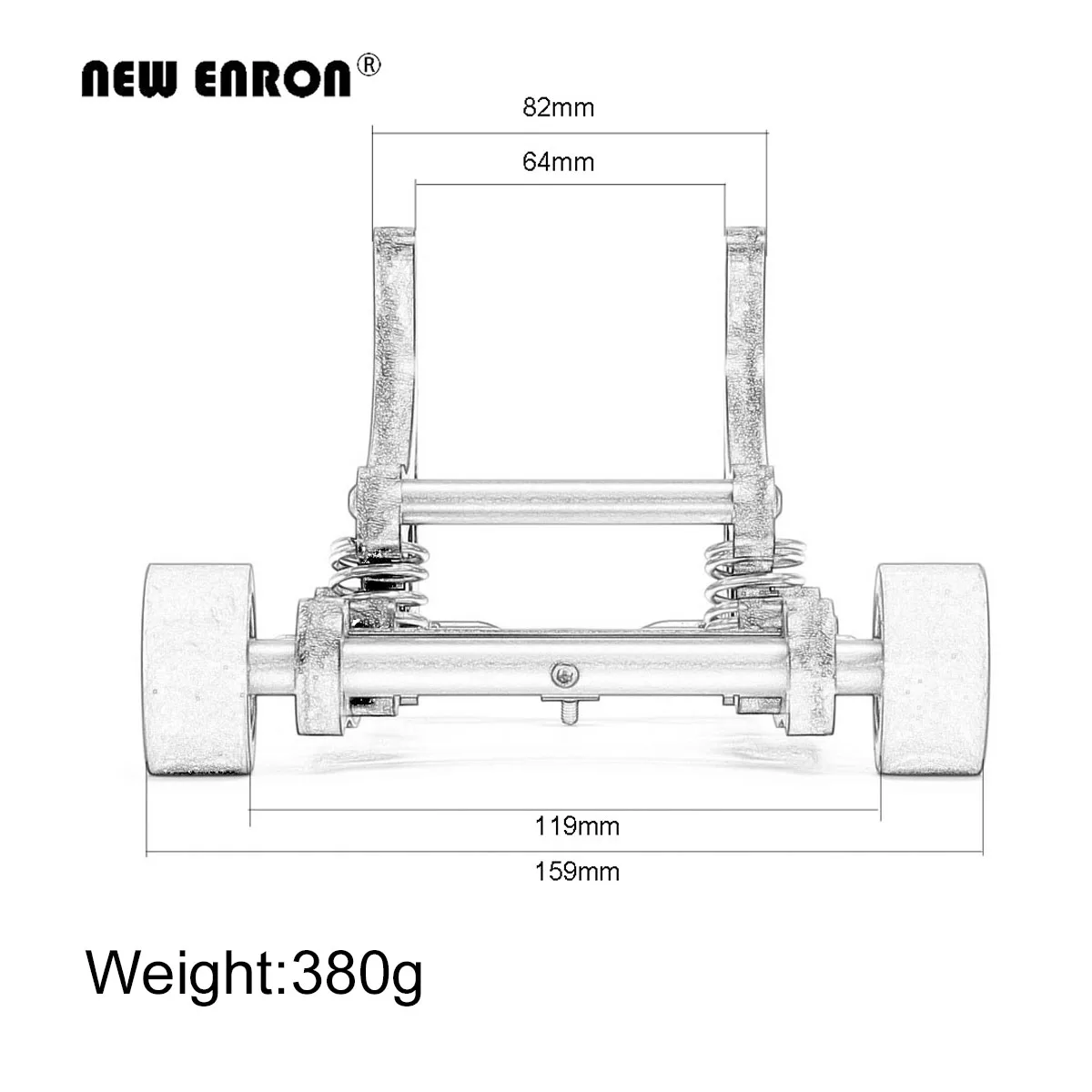 ใหม่ ENRON ไนลอน Head-Up Double ล้อ Tumbling Wheelie Bar สําหรับ RC 1/6 TRAXXAS XRT 8S