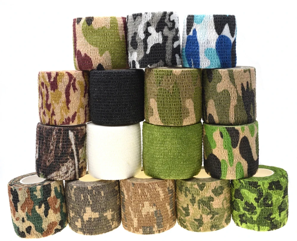 1 Roll U Pick 4.5m*5cm Waterproof Outdoor Camo Hiking Camping Hunting Camouflage Stealth Tape Wraps