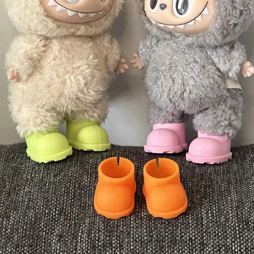 For 17cm labubu V1 Shoes Suitable for 10/15 Cotton Dolls Outfit Boots Toys Casual Sports Rain Shoes Dolls Accessories