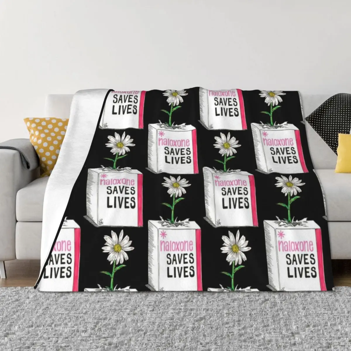 

Narcan/Naloxone Box - Overdose Awareness Throw Blanket Winter beds Soft For Sofa Thin Decorative Sofa Blankets