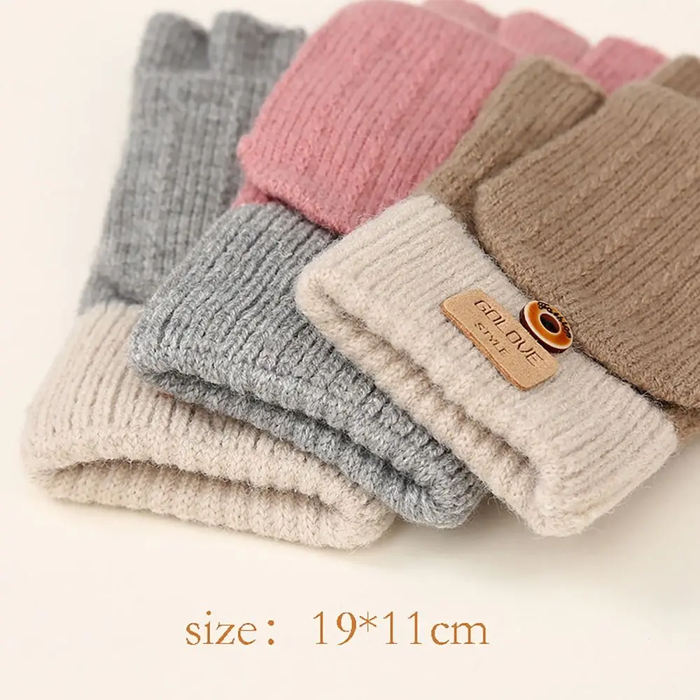 Casual Knitted Wool Finger Gloves Screen Touchable Korean Style Glove Bracers Thicken Hand Warmer for Woman Winter Warm