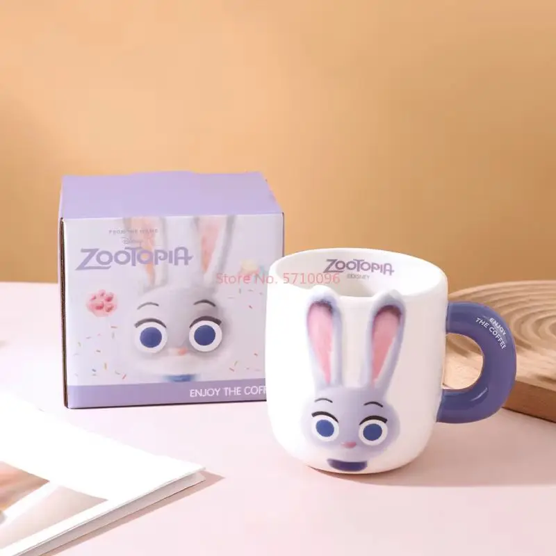 ديزني زوتوبيا مارك كوب سيراميك ، كرتون أنيمي شخصية كوب ماء ، زوجين كوب ماء ، هدية الذكور و الإناث