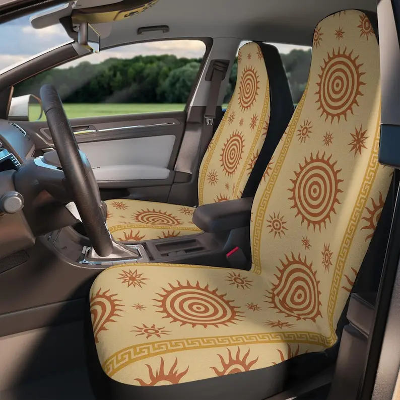 

Sunshine Pattern Car Seat Covers Universal Environmentally Friendly Interior Decorations Comfortable Breathable Car Seat Covers