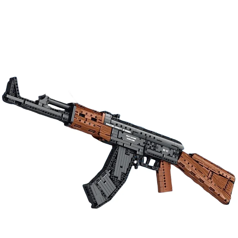 Hot Creative Military Series AK47 Gun Model Building Blocks Set Model Assembly Toys Nice Birthday Gift For Kids Adults