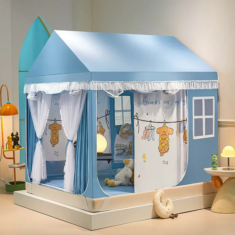 2025 Summer New Children Printed Cartoon Small House Dust Mosquito Net Baby Mosquito Net
