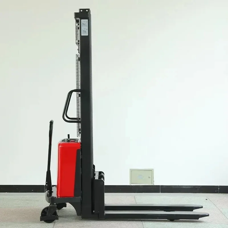 2 Ton   Semi Electric Pallet Stacker Semi-automatic Manual Forklift Manufacturer