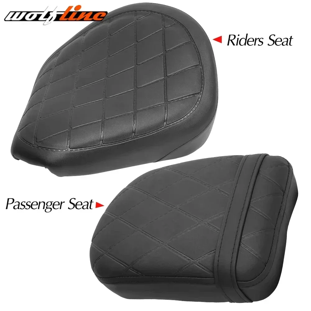 2 pz/set Rider Cuscino del Sedile Passeggero Sella Pad Addensato per Honda Rebel CMX300 CMX500 2017-2024 2018 2019 2020 2021 2022 2023