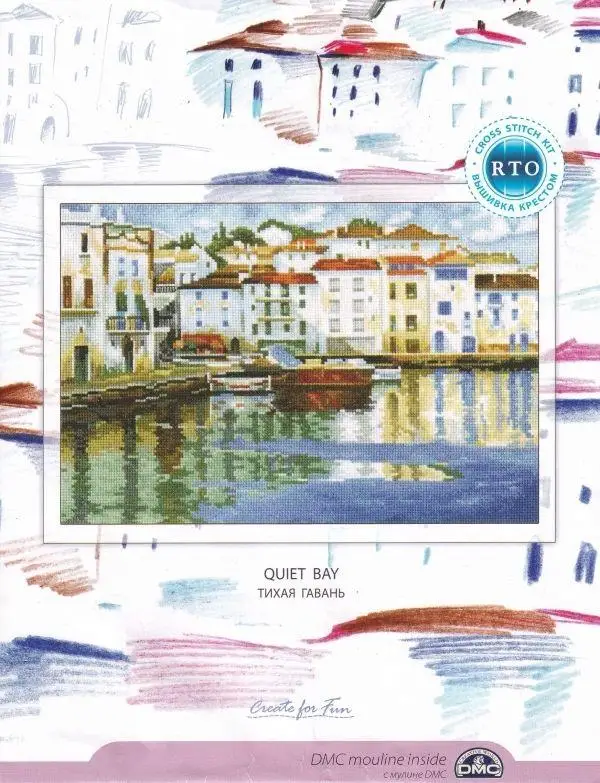 RTO M466 Quiet Bay 43-32  Embroidery Cross Stitch Kits Craft DIY Needlework Cotton Canvas High-quality