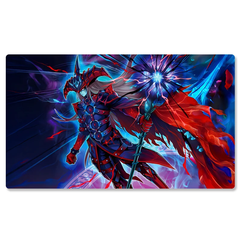 Yugioh Dark Magician of Chaos Play Mat Yu-Gi-Oh! TCG OCG ألعاب بطاقات التداول حصيرة Duel Plate المطاطية للسيارة