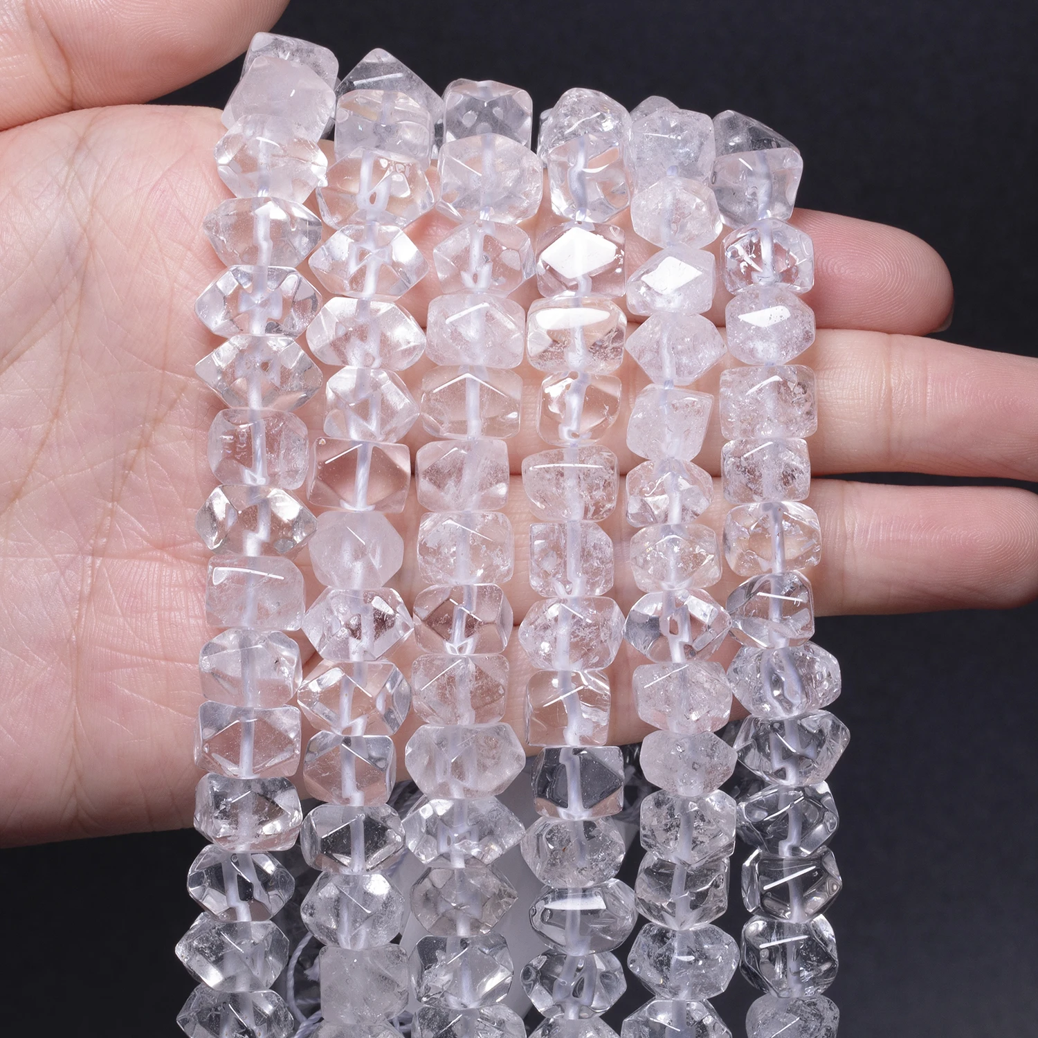 AAA Natürliche Weiße Quarz Stein Perlen 6x11mm Unregelmäßige Rondelle Form Perlen für Schmuck Machen Diy Tropfen armband Zubehör