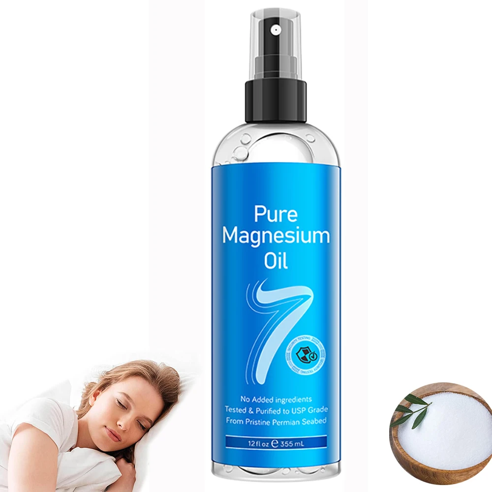 Pure Magnesium Oil Spray Big 12 fl oz- Topical Organic Magnesium Spray -Magnesium Spray for Sleep - Magnesium Spray for Feet - B