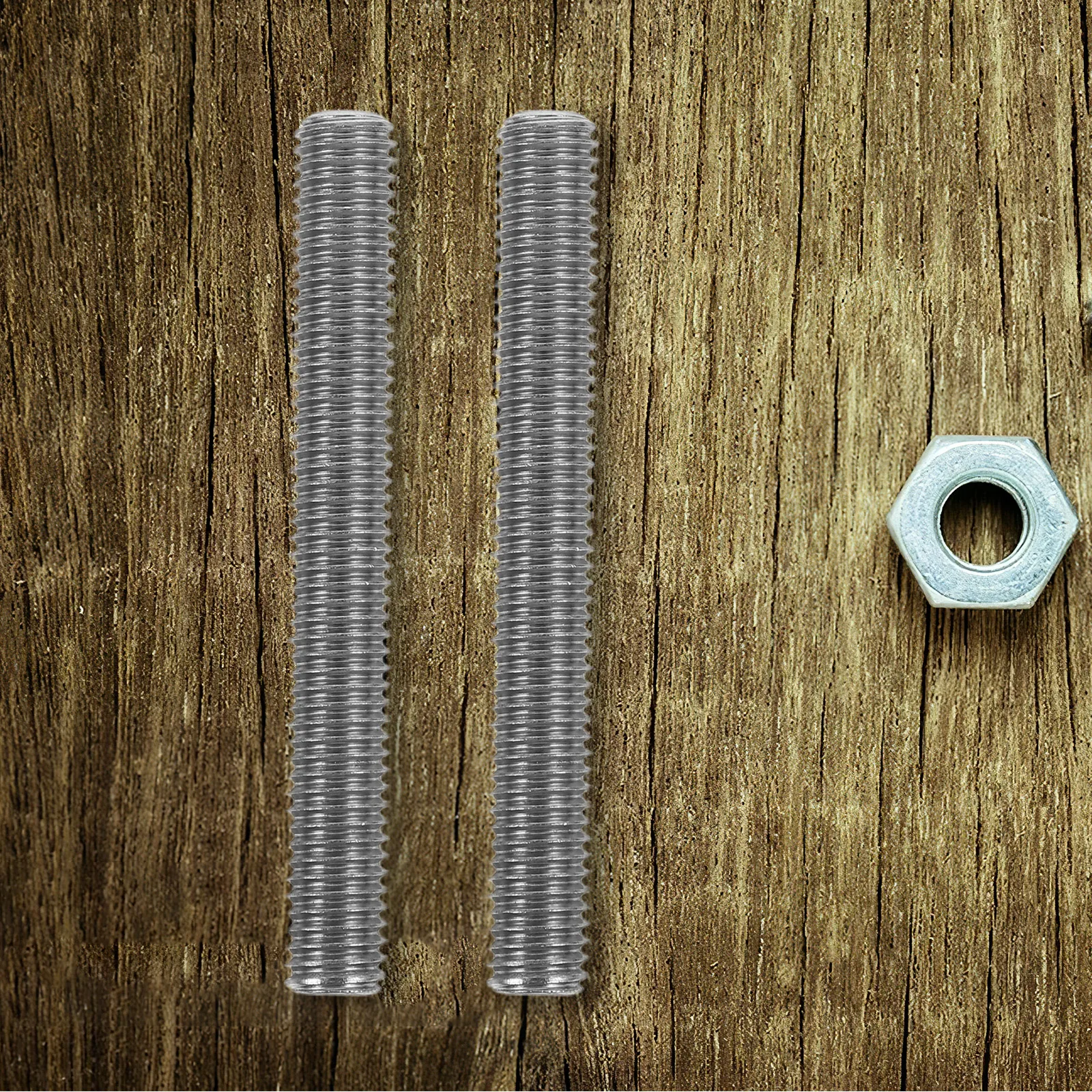 

4pcs Stainless Steel Threaded Rods Full Thread Metal Screw Rod High Strength Corrosion Resistant Fastener For Home