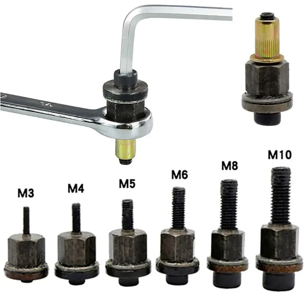 1Pcs Mandrel Staple Hand Rivet Nut Easy Installation M3 M4 M5 M6 M8 M10 Manual Riveter Tool Electric Riveting Adapter