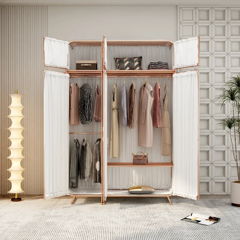 Armario de Plástico Simple y Portátil con Cajones para Almacenamiento, Organizador para Dormitorio o Habitación de Bebé, con Divisiones, Armable