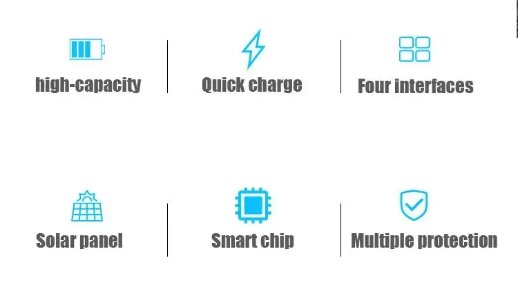 Solar Mobile Power Outdoor Lamp Light with Power Bank for Camping Camper Tent(Red)