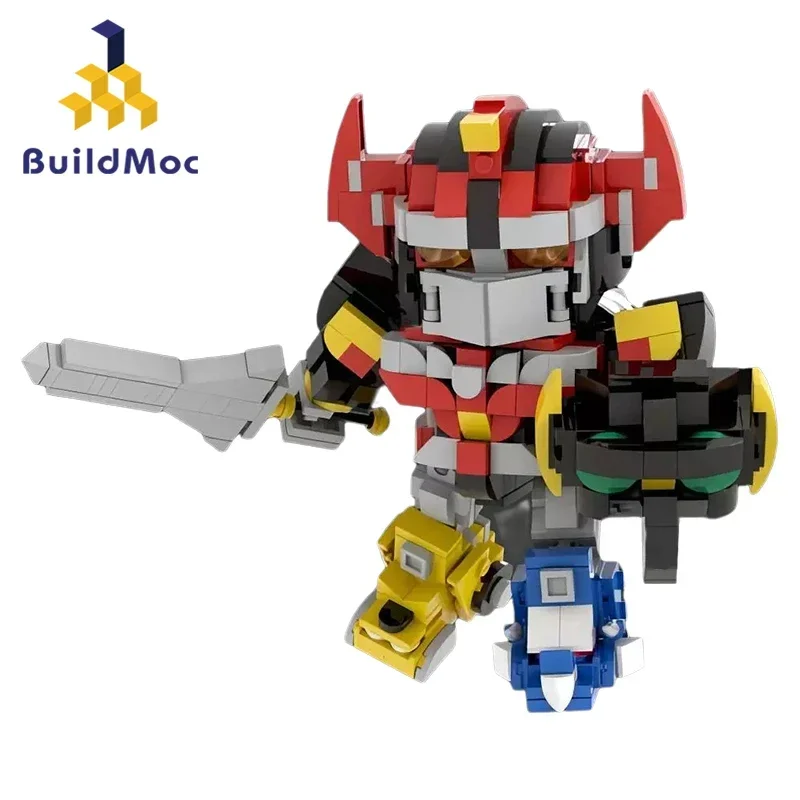 BuildMoc Deformation Mehca Powered Megazord Rangers Robot Building Blocks Set For Morphin Dinosaur Team Bricks Toy Children Gift