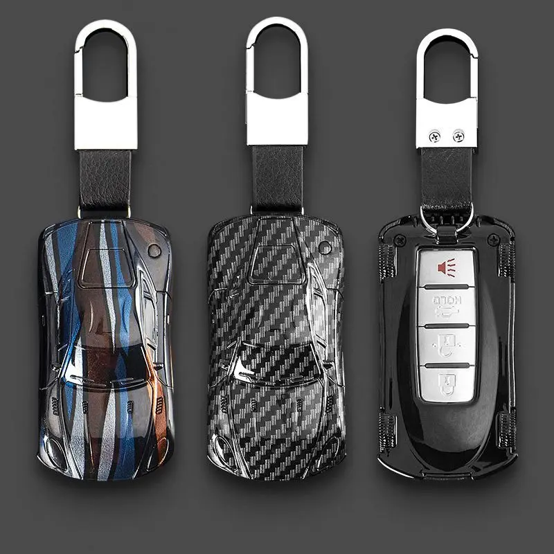 Suitable for Nissan key pack set Tiida Hennessey getaway Qijun Tianlai Jinke car model shell key cover box buckle accessories