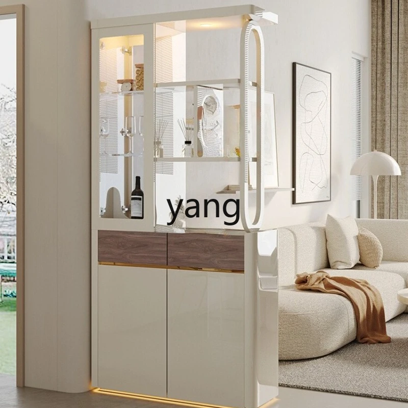 

LH entrance partition cabinet light luxury modern cream double-sided screen room cabinet