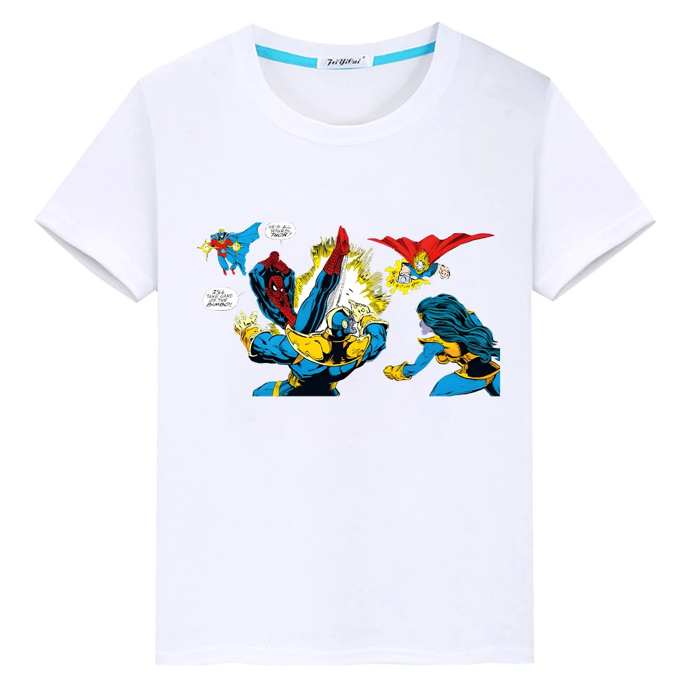 

Iron Man graphics print t shirt for kids boy 10years 100%Cotton Tees cartoon Tops y2k one piece Anime Short kids clothe girls