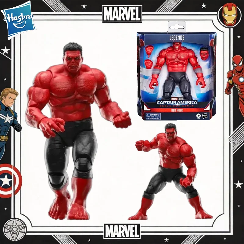 

【IN STOCK】Hasbro Marvel Legends Series Captain America Brave New World Red Hulk Action Figures Toys Models Collection