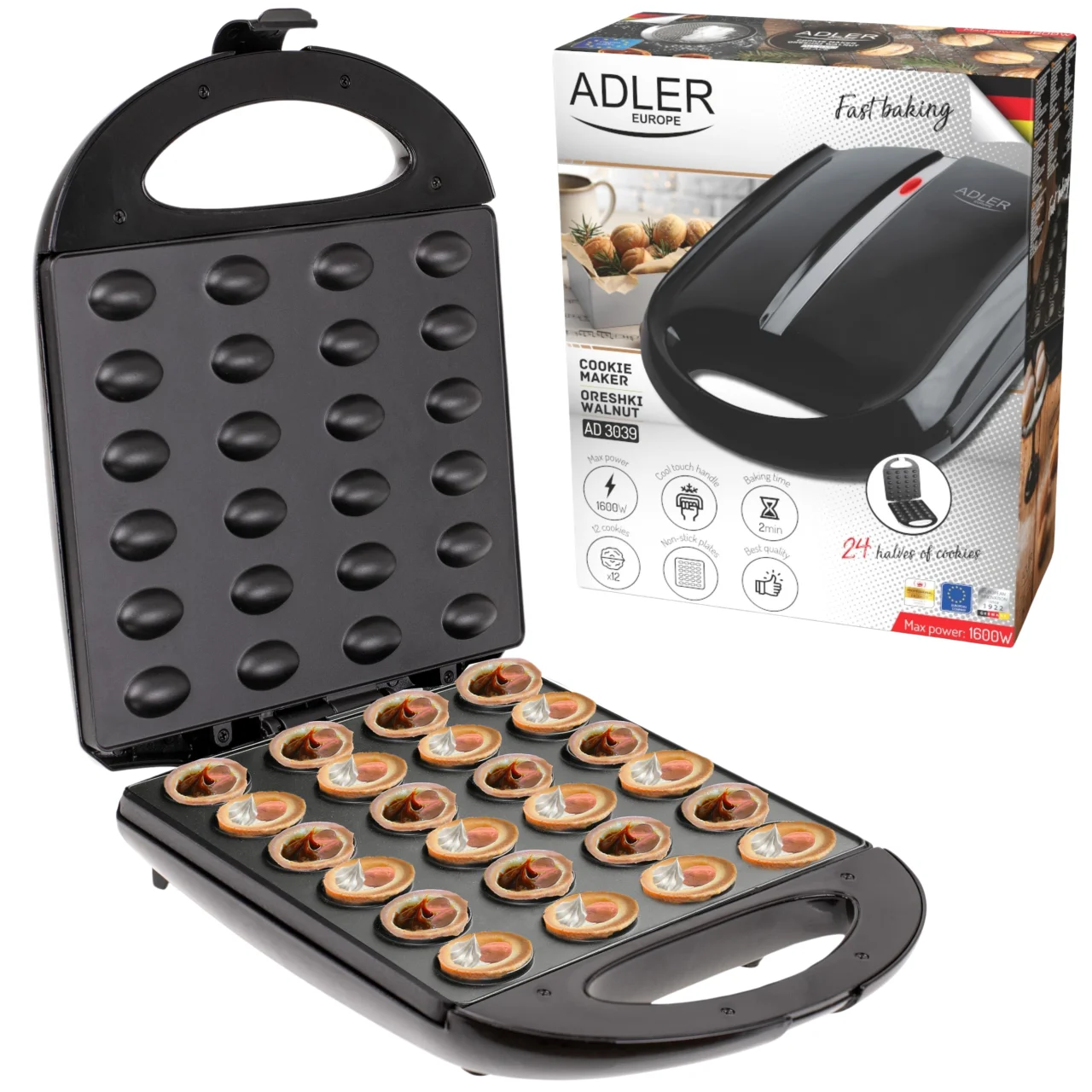 XL Peanut Toaster, 24 PCs. At the same time, non-stick coating, Adler AD3039B