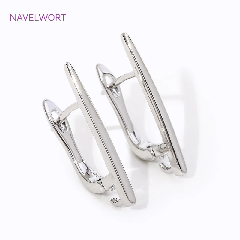 DIY-Ohrring-Herstellungszubehör, 18 Karat vergoldet, glatte Ohrring-Hakenverschlüsse, Messing-Metall-Ohrhaken, Schmuckherstellungszubehör – Detail 39