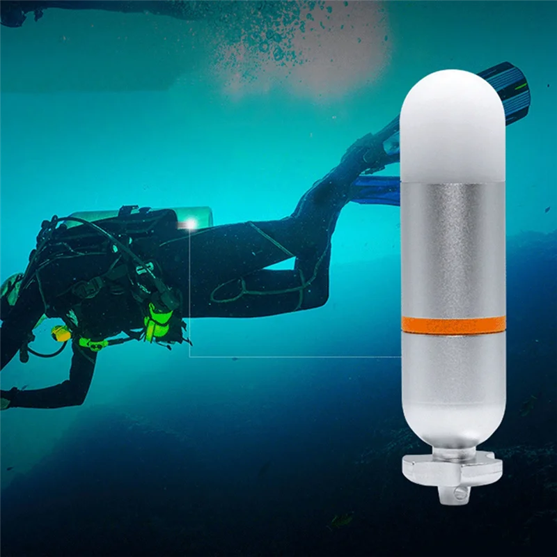 Mini Underwater 150M Scuba Tank Light Dive Flashing Marker Light LED Night White 1 PCS