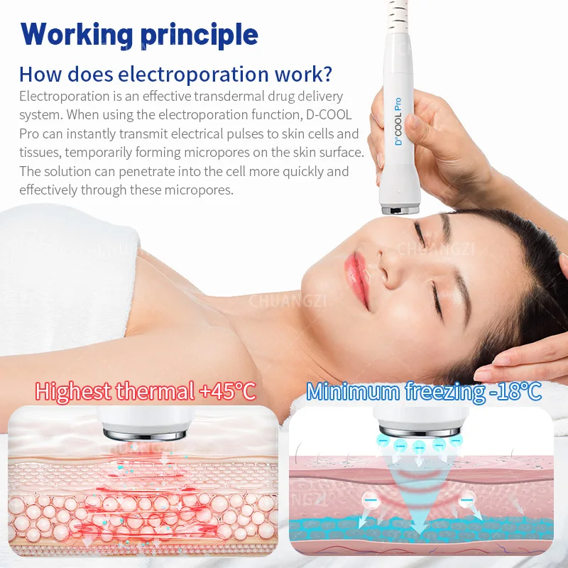 เครื่อง D-Cool แบบพกพา D-Cool Pro dcool cryo ผิวหน้า D-Cool สำหรับผิวเย็นและฟื้นฟูผิว