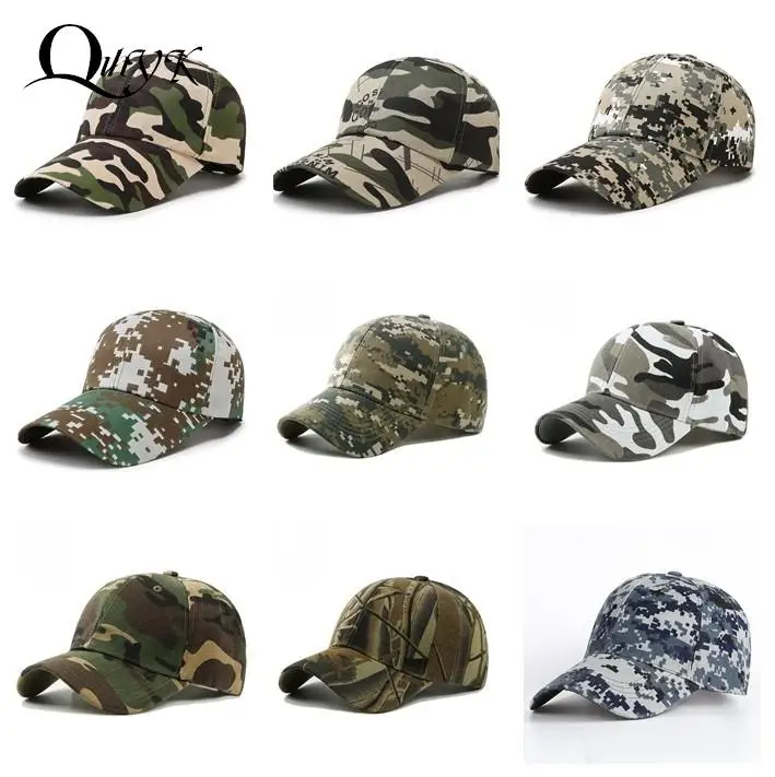 Adjustable Baseball Cap Tactical Summer Sunscreen Hat Camouflage Military Army Camo Airsoft Hunting Camping Hiking Fishing Caps