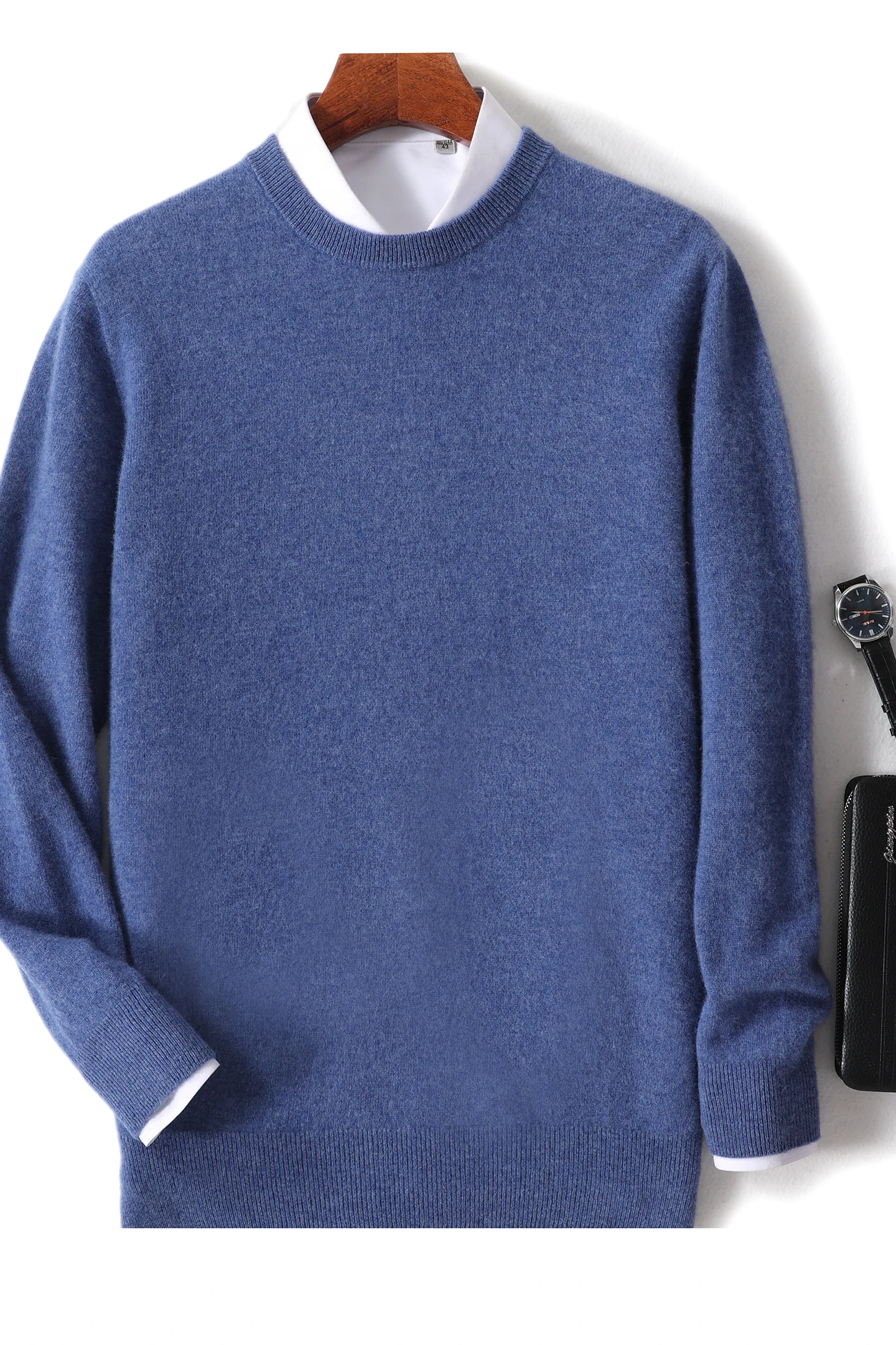 Smart Casual Autumn Winter Man Sweater Basic 100% Merino Wool Men Knitwear O-Neck Pullover Cashmere Long Sleeve Clothing Tops