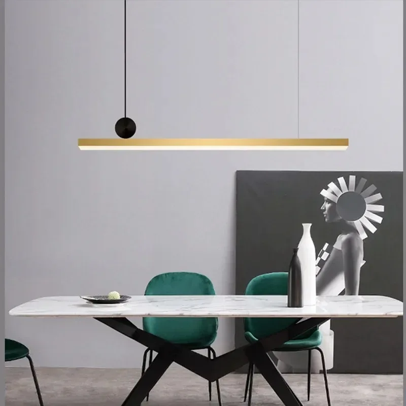 Lamp Modern LED Chandelier Linear Fixture LED Hanging Lights Fixture for Dining Room Study Kitchen
