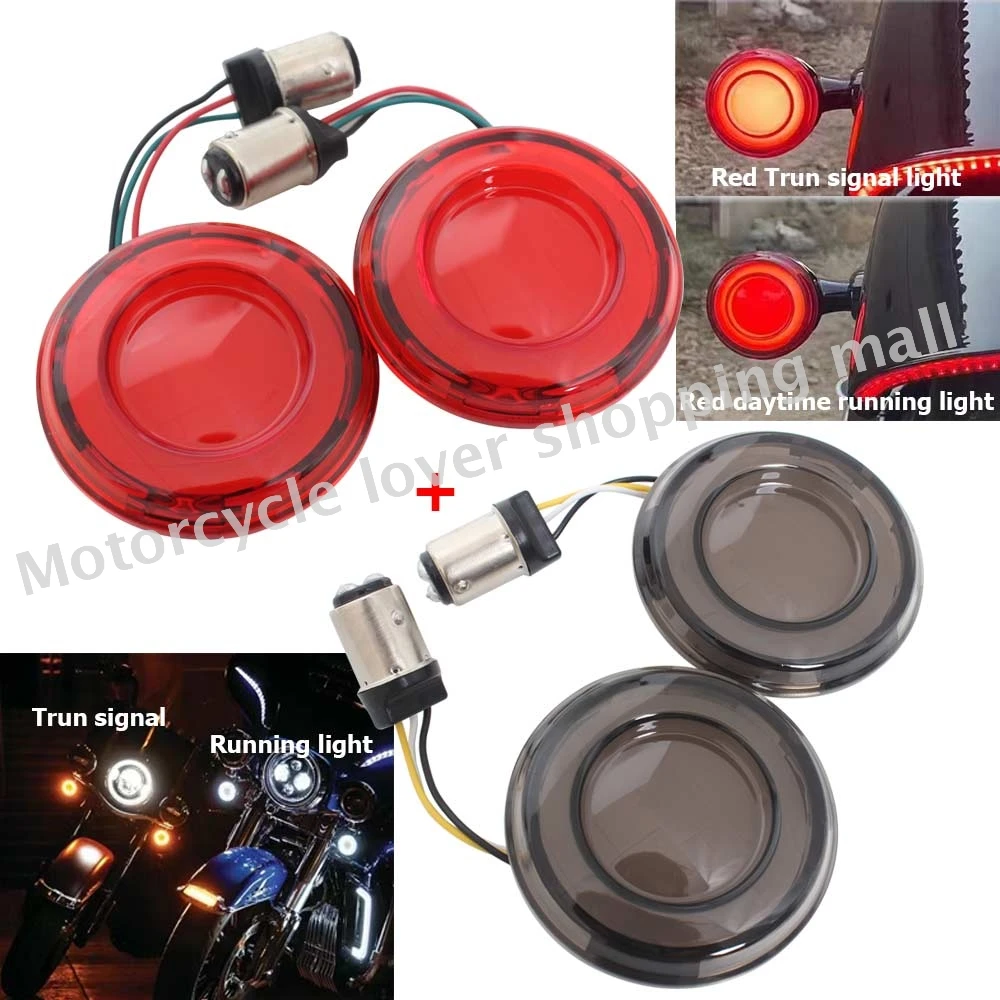 Motorcycle LED Turn Signals Indicator Conversions LED Panel Light 1157 Bullet Style For Harley Sportster XL Touring Softail Dyna