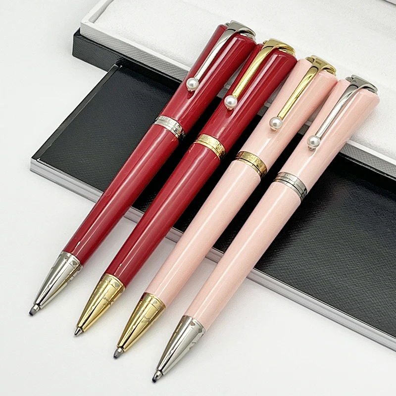 Luxury Special Edition Monroe Black/Pink/Red Colors MB roller penna a sfera con Clip di perle